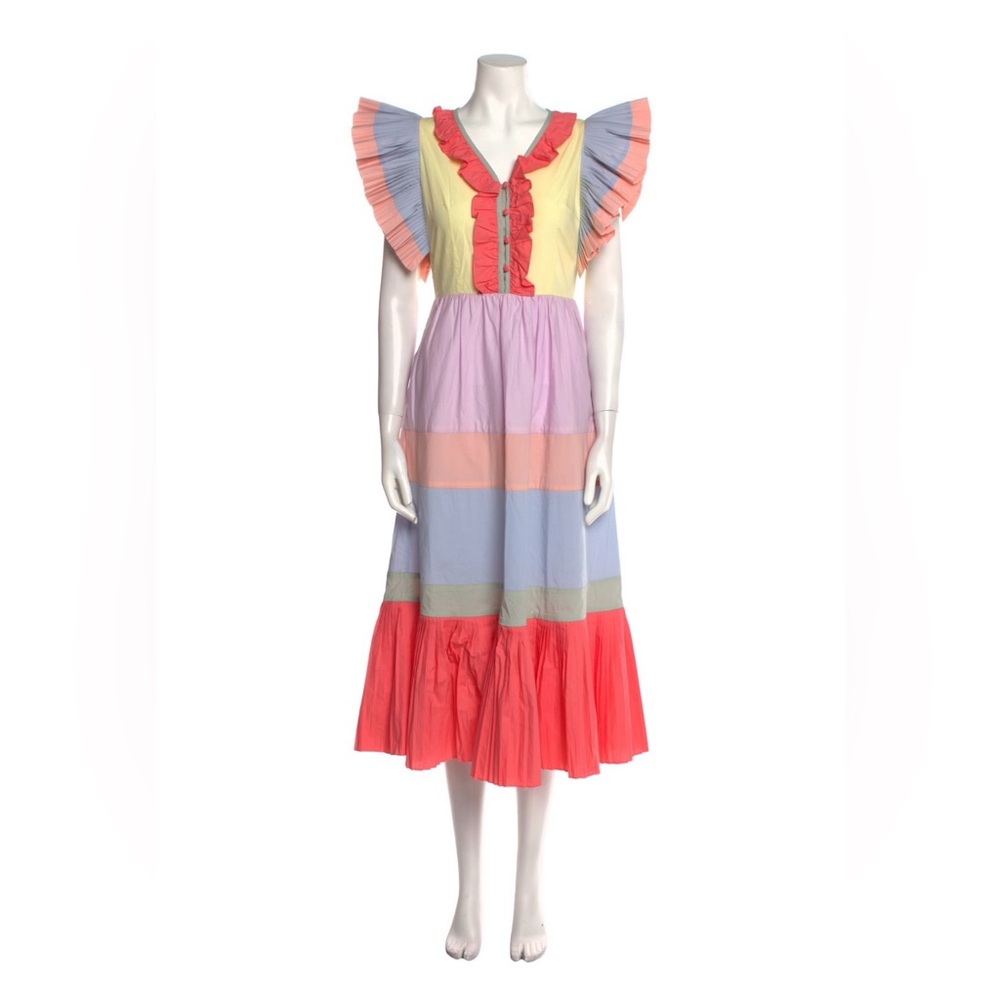 Celia B Colorful Ruffled Maxi Dress